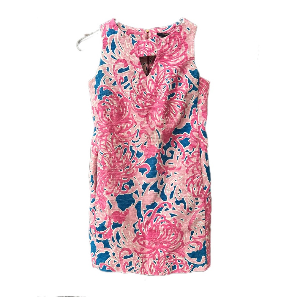 Just Taylor dress- size 4P- blue and pink